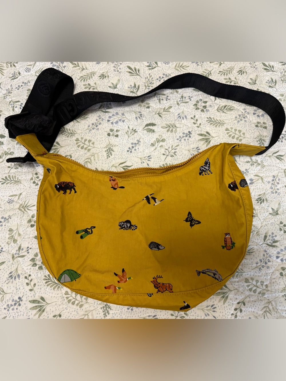 BAGGU x Parks Project Mustard Yellow Crescent Crossbody Bag